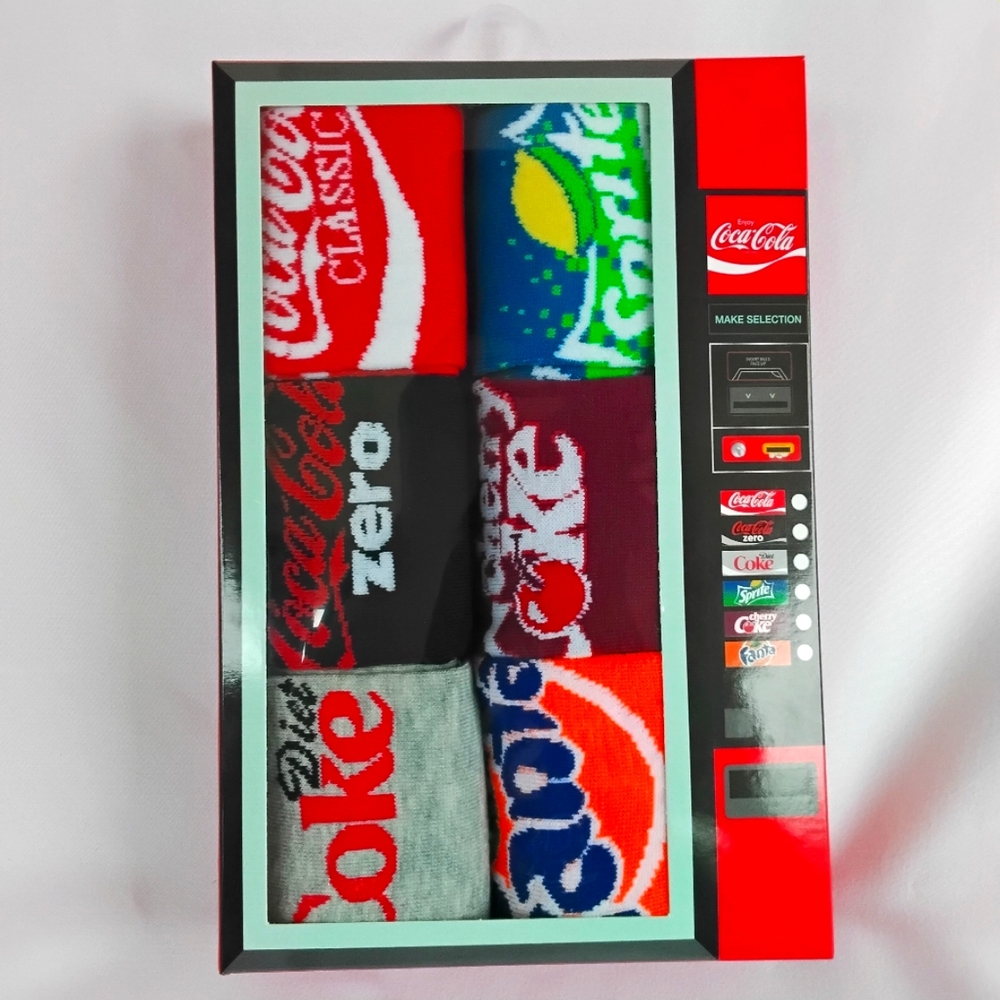 Coca Cola Vending Machine Crew Socks  SIZE 6.5 - 12  UNISEX